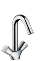 Show details for HANSGROHE Logis 2-Griff Waschtischarmatur ohne Ablaufgarnitur,  71221000 Picture of HANSGROHE Logis 2-Griff Waschtischarmatur ohne Ablaufgarnitur,  71221000
