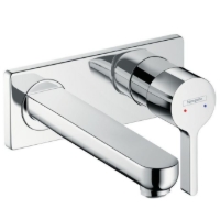 Show details for HANSGROHE Metris S Einhebel-Waschtischmischer Unterputz mit Auslauf 225 mm für Wandmonatge,  31163000 Picture of HANSGROHE Metris S Einhebel-Waschtischmischer Unterputz mit Auslauf 225 mm für Wandmonatge,  31163000