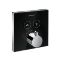 Show details for HANSGROHE ShowerSelect Glas Thermostat Unterputz für 2 Verbraucher,  15738600 Picture of HANSGROHE ShowerSelect Glas Thermostat Unterputz für 2 Verbraucher,  15738600