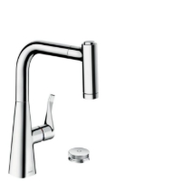 Show details for HANSGROHE M71 Metris Select 2-Loch Einhebel-Küchenmischer 220 mit Ausziehbrause,  73805000 Picture of HANSGROHE M71 Metris Select 2-Loch Einhebel-Küchenmischer 220 mit Ausziehbrause,  73805000