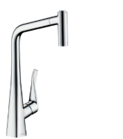 Show details for HANSGROHE M71 Metris Einhebel-Küchenmischer 320 mit Ausziehbrause und sBox,  73801000 Picture of HANSGROHE M71 Metris Einhebel-Küchenmischer 320 mit Ausziehbrause und sBox,  73801000