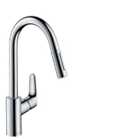 Show details for HANSGROHE M41 Focus Einhebel-Küchenmischer 240 mit Ausziehbrause und sBox,  73880000 Picture of HANSGROHE M41 Focus Einhebel-Küchenmischer 240 mit Ausziehbrause und sBox,  73880000