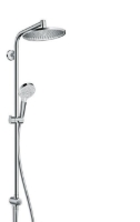Show details for HANSGROHE Crometta S 240 1jet Showerpipe Reno EcoSmart,  27270000 Picture of HANSGROHE Crometta S 240 1jet Showerpipe Reno EcoSmart,  27270000