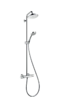 Show details for HANSGROHE Croma 220 Air 1jet Showerpipe EcoSmart 9 l/min,  27188000 Picture of HANSGROHE Croma 220 Air 1jet Showerpipe EcoSmart 9 l/min,  27188000