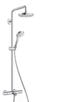 Show details for HANSGROHE Croma Select S 180 2jet Showerpipe Wanne,  27351400 Picture of HANSGROHE Croma Select S 180 2jet Showerpipe Wanne,  27351400