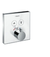 Show details for HANSGROHE ShowerSelect Glas Thermostat Unterputz für 2 Verbraucher,  15738400 Picture of HANSGROHE ShowerSelect Glas Thermostat Unterputz für 2 Verbraucher,  15738400