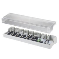 Show details for OVENTROP Anschlussleiste für Raumthermostate und Stellantriebe, 6 Regelzonen, 24 V / 230 V, Art.Nr. : 1400980 Picture of OVENTROP Anschlussleiste für Raumthermostate und Stellantriebe, 6 Regelzonen, 24 V / 230 V, Art.Nr. : 1400980