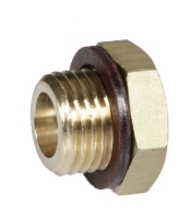 Show details for Honeywell Resideo Sechskant-Stopfen S06M aus Messing mit Dichtung (5 Stück) 1/4", Art.-Nr. S06M-1/4 Picture of Honeywell Resideo Sechskant-Stopfen S06M aus Messing mit Dichtung (5 Stück) 1/4", Art.-Nr. S06M-1/4