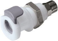 Show details for CPC Kupplungen 1/4 PTF Non-Valved Panel Mount  Acetal (POM) Coupling Body - 25 Stk,  Art.Nr. : APC12004 Picture of CPC Kupplungen 1/4 PTF Non-Valved Panel Mount  Acetal (POM) Coupling Body - 25 Stk,  Art.Nr. : APC12004