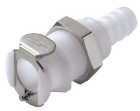 Show details for CPC Kupplungen 3/8 Hose Barb Non-Valved Panel Mount Acetal Coupling Body- 25 Stk,  Art.Nr. : PLC16006 Picture of CPC Kupplungen 3/8 Hose Barb Non-Valved Panel Mount Acetal Coupling Body- 25 Stk,  Art.Nr. : PLC16006