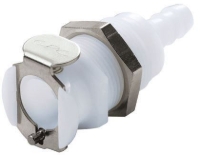 Show details for CPC Kupplungen 1/4 Hose Barb Valved Panel Mount Acetal Coupling Body- 25 Stk,  Art.Nr. : PLCD16004 Picture of CPC Kupplungen 1/4 Hose Barb Valved Panel Mount Acetal Coupling Body- 25 Stk,  Art.Nr. : PLCD16004