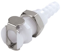 Show details for CPC Kupplungen 1/4 Hose Barb Non-Valved Panel Mount Acetal Coupling Body- 25 Stk,  Art.Nr. : PMC1604 Picture of CPC Kupplungen 1/4 Hose Barb Non-Valved Panel Mount Acetal Coupling Body- 25 Stk,  Art.Nr. : PMC1604