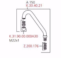 Show details for KWC STAR Auslauf Stand Swk A150, Chromeline, Art.Nr. : K.33.40.21.000 Picture of KWC STAR Auslauf Stand Swk A150, Chromeline, Art.Nr. : K.33.40.21.000