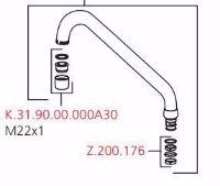 Show details for KWC STAR Auslauf Stand Swk A270, Chromeline, Art.Nr. : K.33.40.24.000 Picture of KWC STAR Auslauf Stand Swk A270, Chromeline, Art.Nr. : K.33.40.24.000