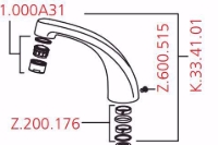 Show details for KWC STAR Auslauf WaschtA150, Chromeline schwbar, Art.Nr. : K.33.41.01.000 Picture of KWC STAR Auslauf WaschtA150, Chromeline schwbar, Art.Nr. : K.33.41.01.000