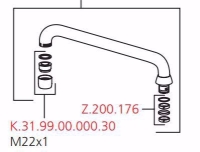 Show details for KWC STAR Rohrauslauf Gastro A450, Chromeline, Art.Nr. : K.33.41.26.000 Picture of KWC STAR Rohrauslauf Gastro A450, Chromeline, Art.Nr. : K.33.41.26.000