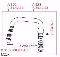 Show details for KWC STAR Auslauf Wand Swk A225, Chromeline, Art.Nr. : K.33.42.23.000 Picture of KWC STAR Auslauf Wand Swk A225, Chromeline, Art.Nr. : K.33.42.23.000