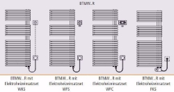 Picture of Arbonia Bagnotherm BTMW150R 500 WFS, H: 1500 mm, 800 W, L: 500 mm, Art.Nr. : BTMW150R 500 AF WFS