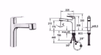 Show details for KWC DOMO , 6.0 Küche chromeline A 225 Hebelmischer Auszugbrause SprayClean - aktive Kalkbeseitigung, chromeline,flex-PEX 3/8", A225, Art.Nr. : 10.665.033.000FL Picture of KWC DOMO , 6.0 Küche chromeline A 225 Hebelmischer Auszugbrause SprayClean - aktive Kalkbeseitigung, chromeline,flex-PEX 3/8", A225, Art.Nr. : 10.665.033.000FL