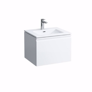 Picture of Laufen Pro S - Komplettset 600 mm, Waschtisch 'slim' mit Waschtischunterbau 'Pro' mit Schublade und Innenschublade, inkl. Schubladen-Ordnungssystem, 600 x 500 x 440, 463, weiss, 1 Hahnloch, Art.Nr. : H8609624631041