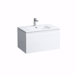 Picture of Laufen Pro S - Komplettset 800 mm, Waschtisch 'slim' mit Waschtischunterbau 'Pro' mit Schublade und Innenschublade, inkl. Schubladen-Ordnungssystem, 800 x 500 x 440, 463, weiss, 1 Hahnloch, Art.Nr. : H8609644631041