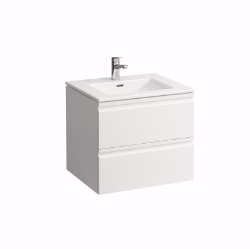 Picture of Laufen Pro S - Komplettset 600 mm, Waschtisch 'slim' mit Waschtischunterbau 'Pro' mit 2 Schubladen, inkl. Schubladen-Ordnungssystem, 600 x 500 x 545, 475, weiss hochglanz, 1 Hahnloch, Art.Nr. : H8619614751041