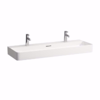 Show details for Laufen VAL - Doppelwaschtisch VAL 120X42 WEISS, 000 weiss, 1 Hahnloch, 1200 x 408 x 155, Art.Nr. : H8102890001041 Picture of Laufen VAL - Doppelwaschtisch VAL 120X42 WEISS, 000 weiss, 1 Hahnloch, 1200 x 408 x 155, Art.Nr. : H8102890001041