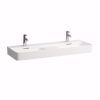 Show details for Laufen VAL - Doppelwaschtisch, mit Halbnasszone, 000 weiss, ohne Hahnloch, 1200 x 420 x 155, Art.Nr. : H8142820001091 Picture of Laufen VAL - Doppelwaschtisch, mit Halbnasszone, 000 weiss, ohne Hahnloch, 1200 x 420 x 155, Art.Nr. : H8142820001091