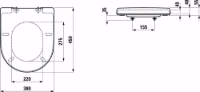 Show details for Laufen PRO - WC-Sitz mit Deckel, abnehmbar, mit Absenkautomatik, Scharniere Edelstahl, 370 x 450 x 55,  300, a-weiss , Art.Nr. : H8969513000001 Picture of Laufen PRO - WC-Sitz mit Deckel, abnehmbar, mit Absenkautomatik, Scharniere Edelstahl, 370 x 450 x 55,  300, a-weiss , Art.Nr. : H8969513000001
