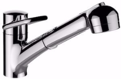 Picture of Laufen Armaturen -35740.015 Spültischmischer, Ausladung 225 mm, Schwenkauslauf mit Handbrause , Art.Nr. : WI939655100001 - Nachfolgemodel HF939655100000