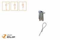 Show products in category ZIP-CLIP DRAHTSEILAUFHÄNGUNGEN Trapez & Kettenlinien Picture for category ZIP-CLIP DRAHTSEILAUFHÄNGUNGEN Trapez & Kettenlinien