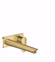 Show details for Hansgrohe Talis E Einhebel-Waschtischmischer Unterputz für Wandmontage mit Auslauf 22,5 cm, polished gold-optic , Art.Nr. : 71734990 Picture of Hansgrohe Talis E Einhebel-Waschtischmischer Unterputz für Wandmontage mit Auslauf 22,5 cm, polished gold-optic , Art.Nr. : 71734990