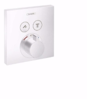 Show details for Hansgrohe ShowerSelect Thermostat Unterputz für 2 Verbraucher, Mattweiß , Art.Nr. : 15763700 Picture of Hansgrohe ShowerSelect Thermostat Unterputz für 2 Verbraucher, Mattweiß , Art.Nr. : 15763700