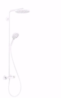 Show details for Hansgrohe Raindance Select S Showerpipe 240 1jet PowderRain mit Ecostat Comfort Thermostat, Mattweiß , Art.Nr. : 27633700 Picture of Hansgrohe Raindance Select S Showerpipe 240 1jet PowderRain mit Ecostat Comfort Thermostat, Mattweiß , Art.Nr. : 27633700