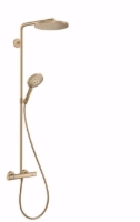 Show details for Hansgrohe Raindance Select S Showerpipe 240 1jet PowderRain mit Ecostat Comfort Thermostat, brushed bronze , Art.Nr. : 27633140 Picture of Hansgrohe Raindance Select S Showerpipe 240 1jet PowderRain mit Ecostat Comfort Thermostat, brushed bronze , Art.Nr. : 27633140