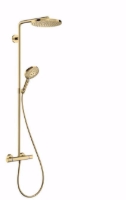 Show details for Hansgrohe Raindance Select S Showerpipe 240 1jet PowderRain mit Ecostat Comfort Thermostat, polished gold-optic , Art.Nr. : 27633990 Picture of Hansgrohe Raindance Select S Showerpipe 240 1jet PowderRain mit Ecostat Comfort Thermostat, polished gold-optic , Art.Nr. : 27633990
