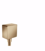 Show details for Hansgrohe FixFit Wandanschluss Square mit Rückflussverhinderer, brushed bronze , Art.Nr. : 26455140 Picture of Hansgrohe FixFit Wandanschluss Square mit Rückflussverhinderer, brushed bronze , Art.Nr. : 26455140
