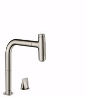 Show details for Hansgrohe Metris Select M71 2-Loch Einhebel-Küchenmischer 200, Ausziehbrause, 2jet, edelstahl finish , Art.Nr. : 73819800 Picture of Hansgrohe Metris Select M71 2-Loch Einhebel-Küchenmischer 200, Ausziehbrause, 2jet, edelstahl finish , Art.Nr. : 73819800
