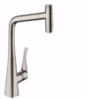 Show details for Hansgrohe Metris Select M71 Einhebel-Küchenmischer 320, Ausziehbrause, 2jet, sBox, edelstahl finish , Art.Nr. : 73816800 Picture of Hansgrohe Metris Select M71 Einhebel-Küchenmischer 320, Ausziehbrause, 2jet, sBox, edelstahl finish , Art.Nr. : 73816800