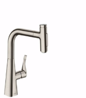 Show details for Hansgrohe Metris Select M71 Einhebel-Küchenmischer 240, Ausziehbrause, 2jet, sBox, edelstahl finish , Art.Nr. : 73817800 Picture of Hansgrohe Metris Select M71 Einhebel-Küchenmischer 240, Ausziehbrause, 2jet, sBox, edelstahl finish , Art.Nr. : 73817800