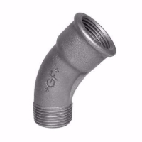 Show details for +GF+ 40 Bogen 45°, lang, ISO/EN G4/45°, Dimension ″: 1/4", Art.Nr.: 770040102 Picture of +GF+ 40 Bogen 45°, lang, ISO/EN G4/45°, Dimension ″: 1/4", Art.Nr.: 770040102