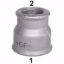 Show details for +GF+ 240 Muffe, reduziert, ISO/EN M2, Dim. (1-2): 11/2" ‑ 1", Art.Nr.: 770240132 Picture of +GF+ 240 Muffe, reduziert, ISO/EN M2, Dim. (1-2): 11/2" ‑ 1", Art.Nr.: 770240132
