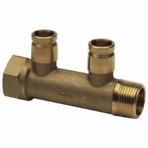 Picture of +GF+ iFIT Verteiler-Modul Messing Mit Achsenabstand 55mm, Grösse: 3/4 ‑ 16/20, Art.Nr.: 762101295 - Nachfolgerprodukt 762102295