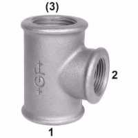 Show details for +GF+ 130 T-Stück, Abzweig reduziert oder vergrössert, ISO/EN B1, Dim. (1-2): 21/2" ‑ 1/2", Art.Nr.: 770130298 Picture of +GF+ 130 T-Stück, Abzweig reduziert oder vergrössert, ISO/EN B1, Dim. (1-2): 21/2" ‑ 1/2", Art.Nr.: 770130298