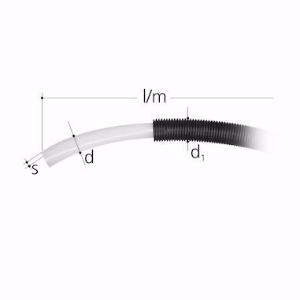 Picture of GF-JRG SANIPEX Rohr weiss in Ringen mit Schutzrohr 20 mm 50 m Rolle  , Art.Nr. : 5706.020