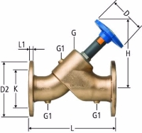 Show products in category Schrägsitzventil  mit Flanschen Picture for category Schrägsitzventil  mit Flanschen