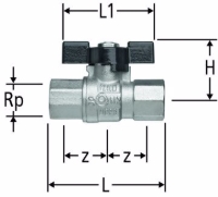 Show products in category Kugelhahn mit Flügelgriff  mit Innengewinde Picture for category Kugelhahn mit Flügelgriff  mit Innengewinde