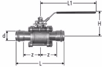 Show products in category Optipress-Kugelhahn  3-teilig Picture for category Optipress-Kugelhahn  3-teilig
