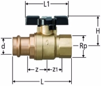 Show products in category Optipress-Kugelhahn  mit Innengewinde, mit Flügelgriff Picture for category Optipress-Kugelhahn  mit Innengewinde, mit Flügelgriff