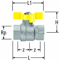 Show products in category Gas-Kugelhahn  mit Flügelgriff Picture for category Gas-Kugelhahn  mit Flügelgriff